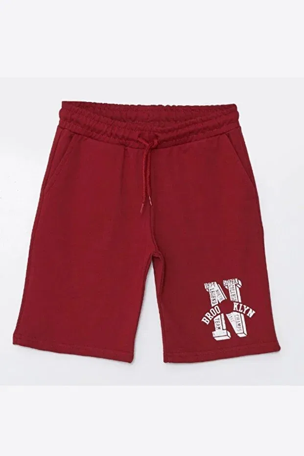 Детские шорты для мальчиков с принтом Chandraswear, Burgundy