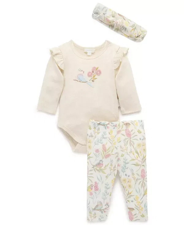 Детский комплект с принтом Aviary Garden Purebaby, Aviary Garden