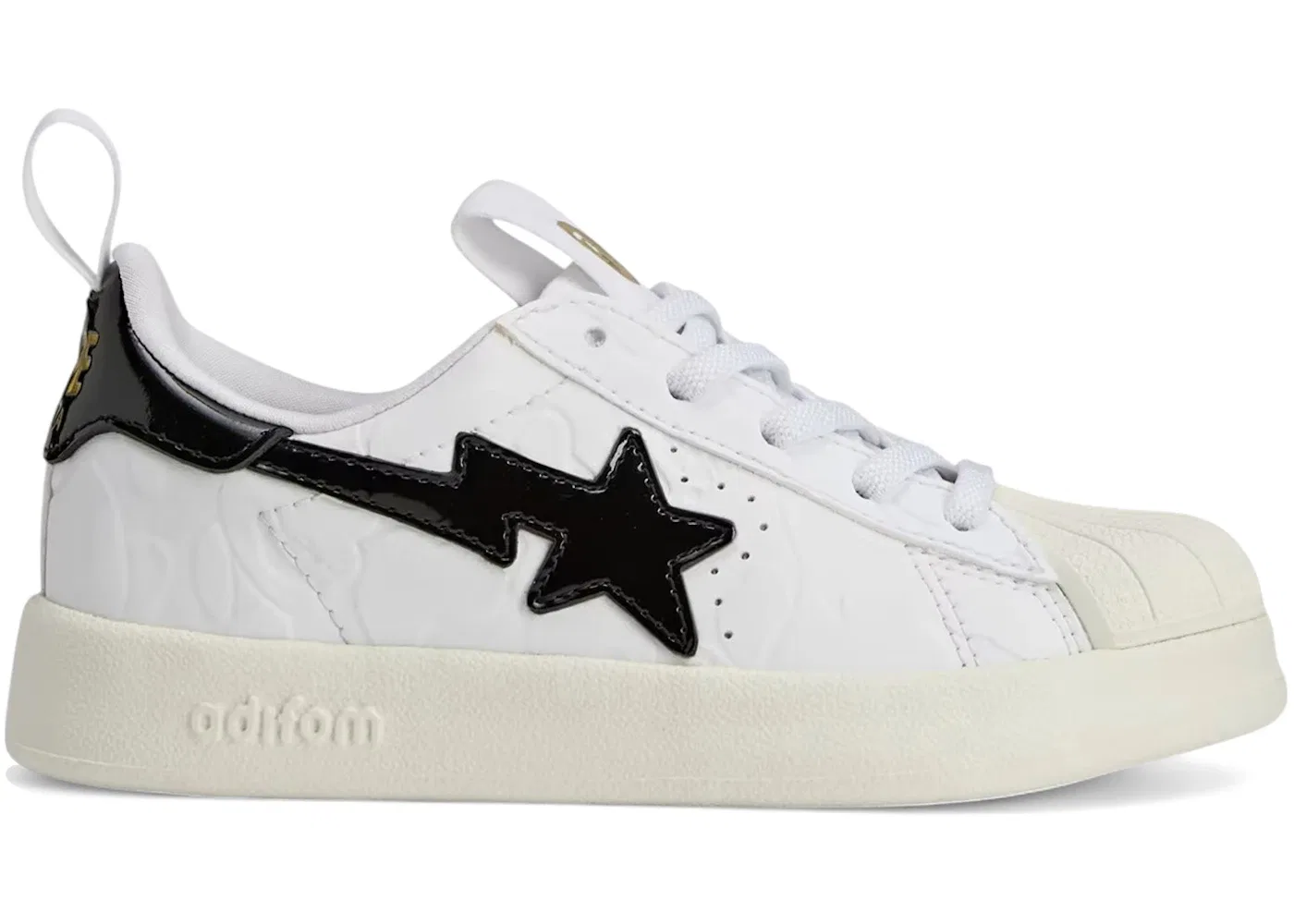 Детские кроссовки с повседневным стилем Adidas Superstar 360, Cloud White/Core Black/Gold Metallic
