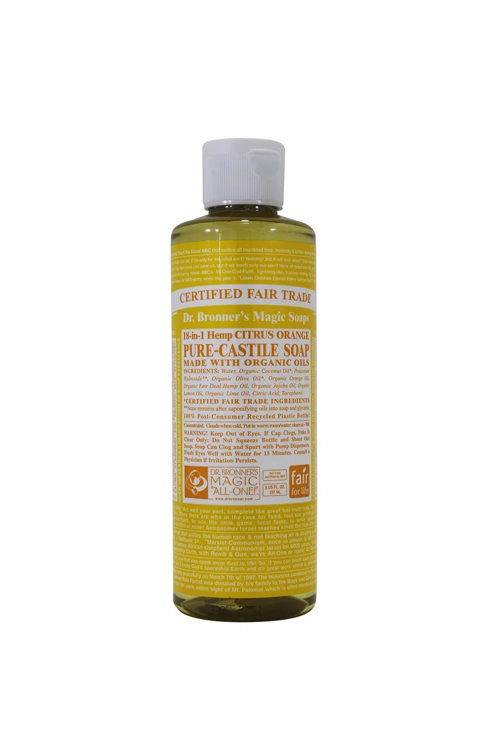 Жидкое кастильское мыло Dr. Bronner's, Citrus, 8 унций, 12 шт