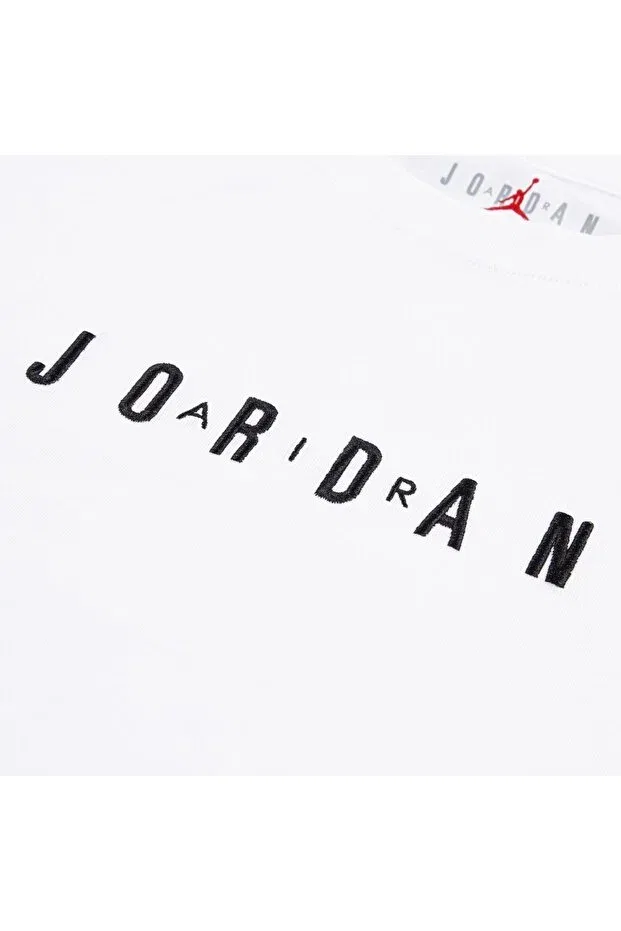 Детская футболка с текстовым принтом Jordan, Белый — фото 4