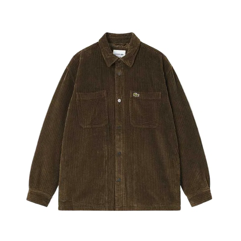 Мужской пуховик с воротником LACOSTE, Dark Brown