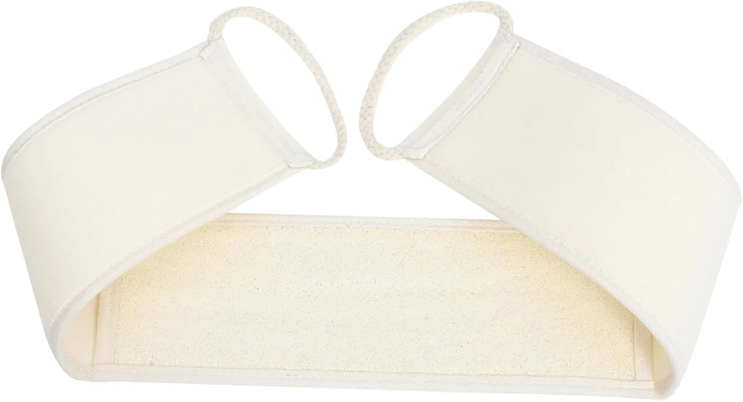 Мочалка для тела Minkissy, 1 шт, 32x14 см, Бежевый