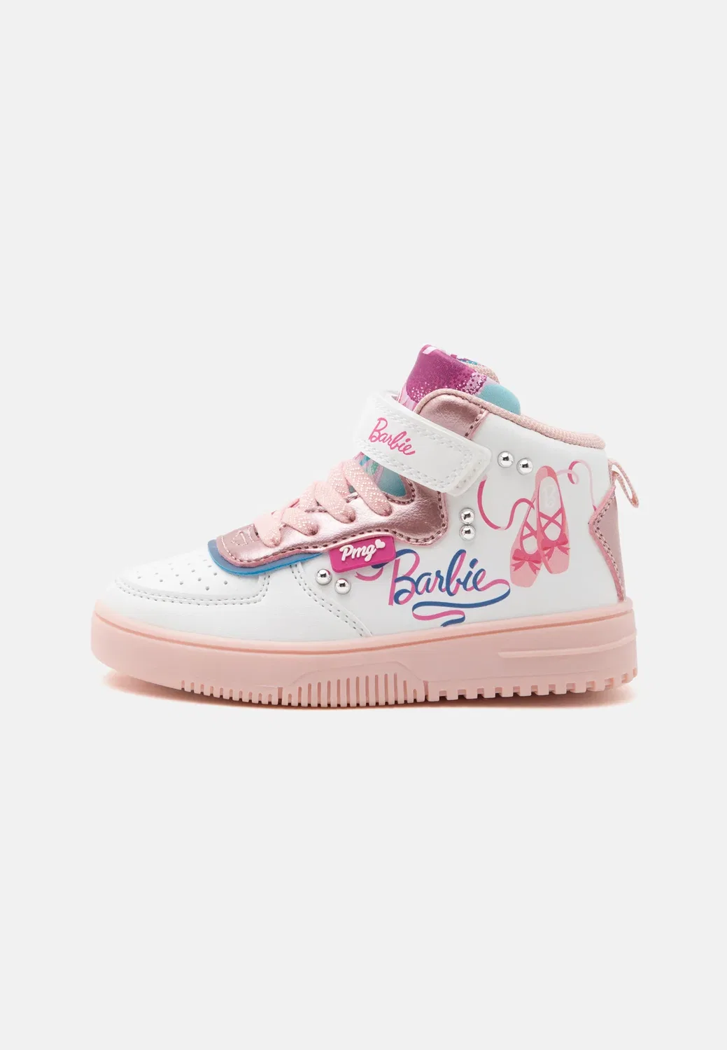 Игрок в Барби - высокие кроссовки Primigi, White/Rose