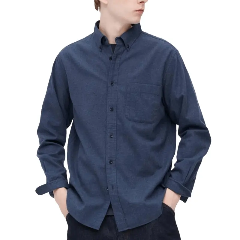 

Рубашка Uniqlo Flannel Regular Fit, синий