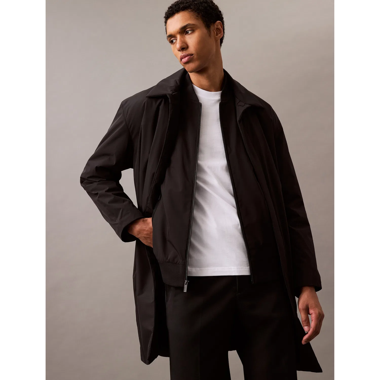 Мужская бомбер-куртка MATTE BOMBER Calvin Klein, Black — фото 2
