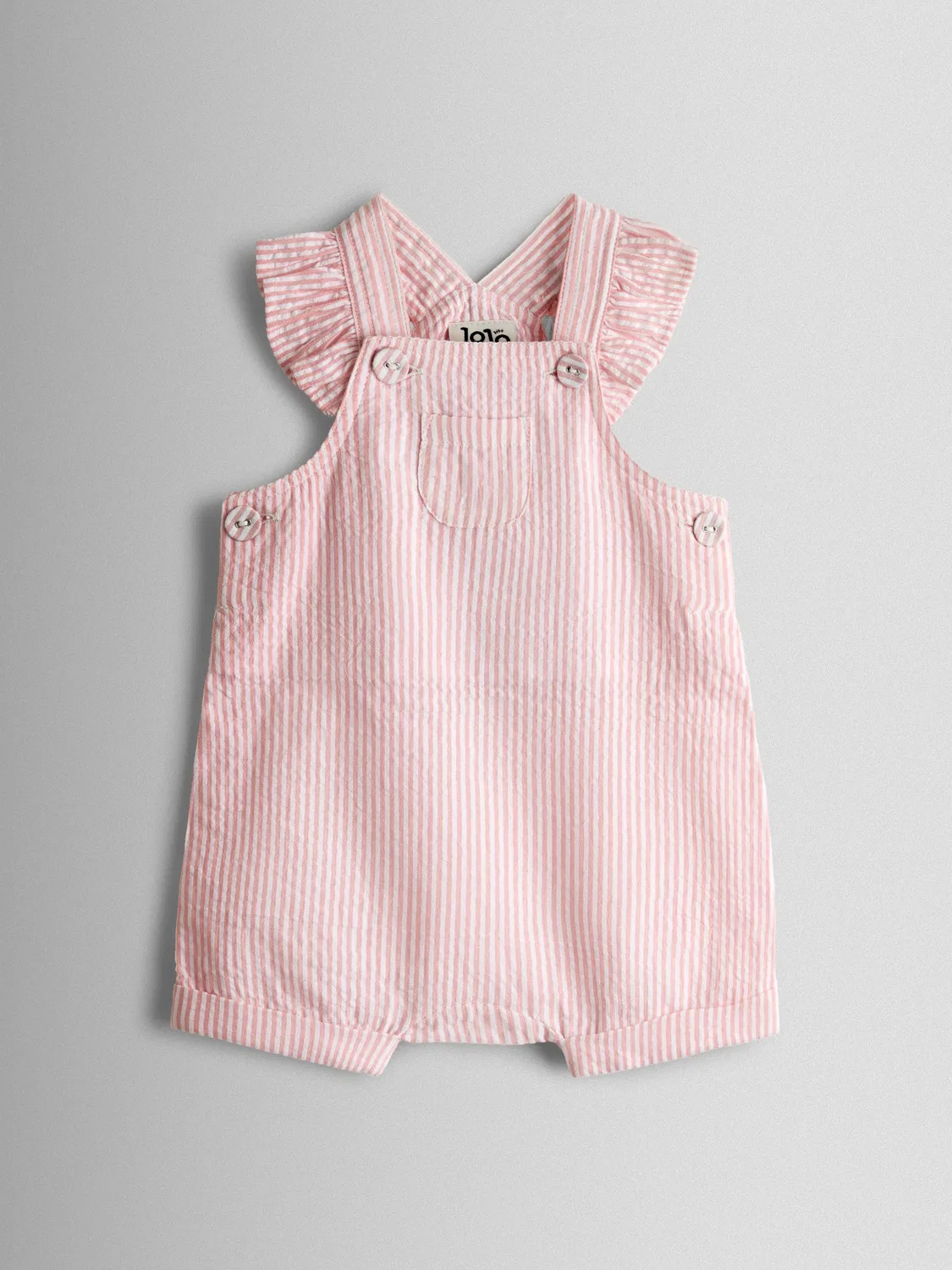 Комбинезон с футболкой, в полоску, JoJo Maman Bébé, розовый — фото 4