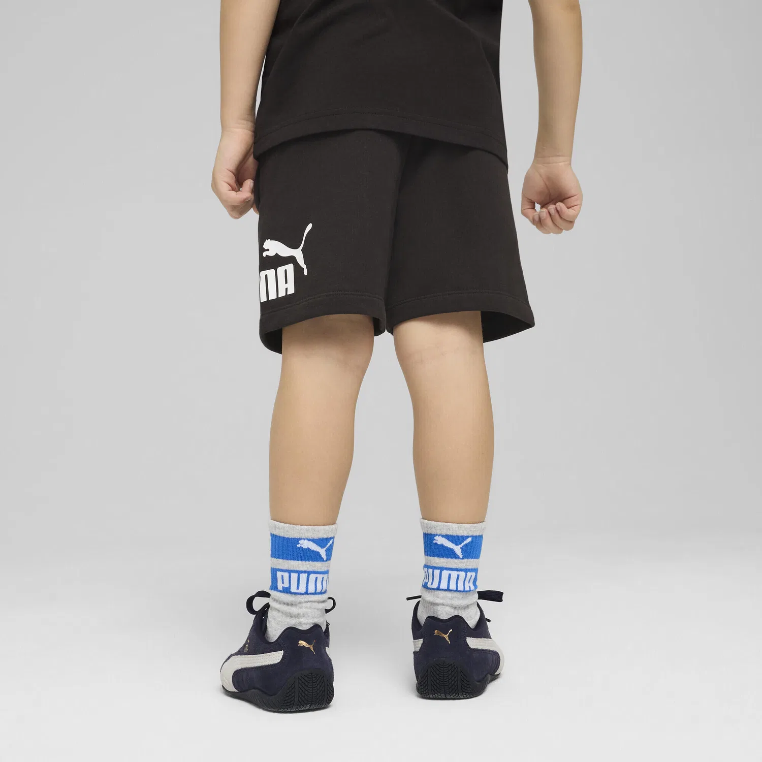 Детские шорты с принтом ESS No. 1 Logo Shorts Puma, Schwarz — фото 3