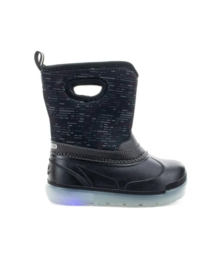 Детские зимние ботинки Travali Lighted Faux Fur Neoprene Cold Weather Boot Western Chief, Black — фото 3
