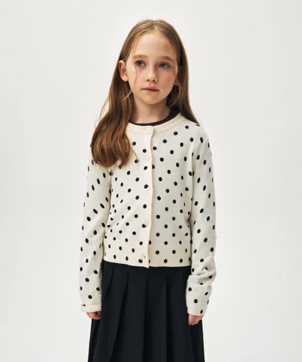 Кардиган с горошком, Musinsa Standard Kids, айвори