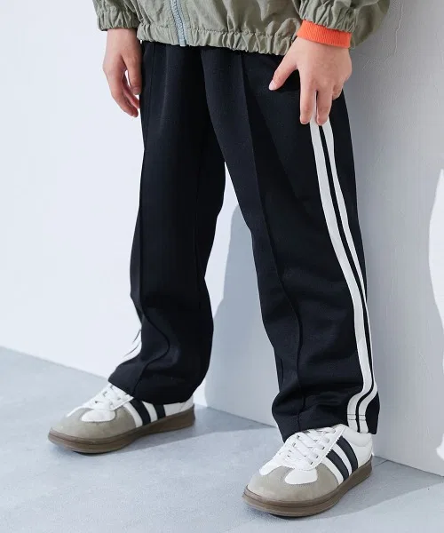 Devirock Детские спортивные штаны с боковой линией Wide Track Pants, Черный