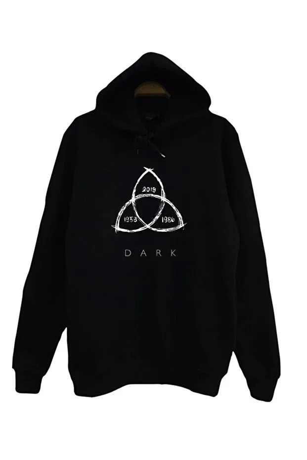Детское худи с принтом Dark Hooded Sweatshirt Fame-Stoned, Black