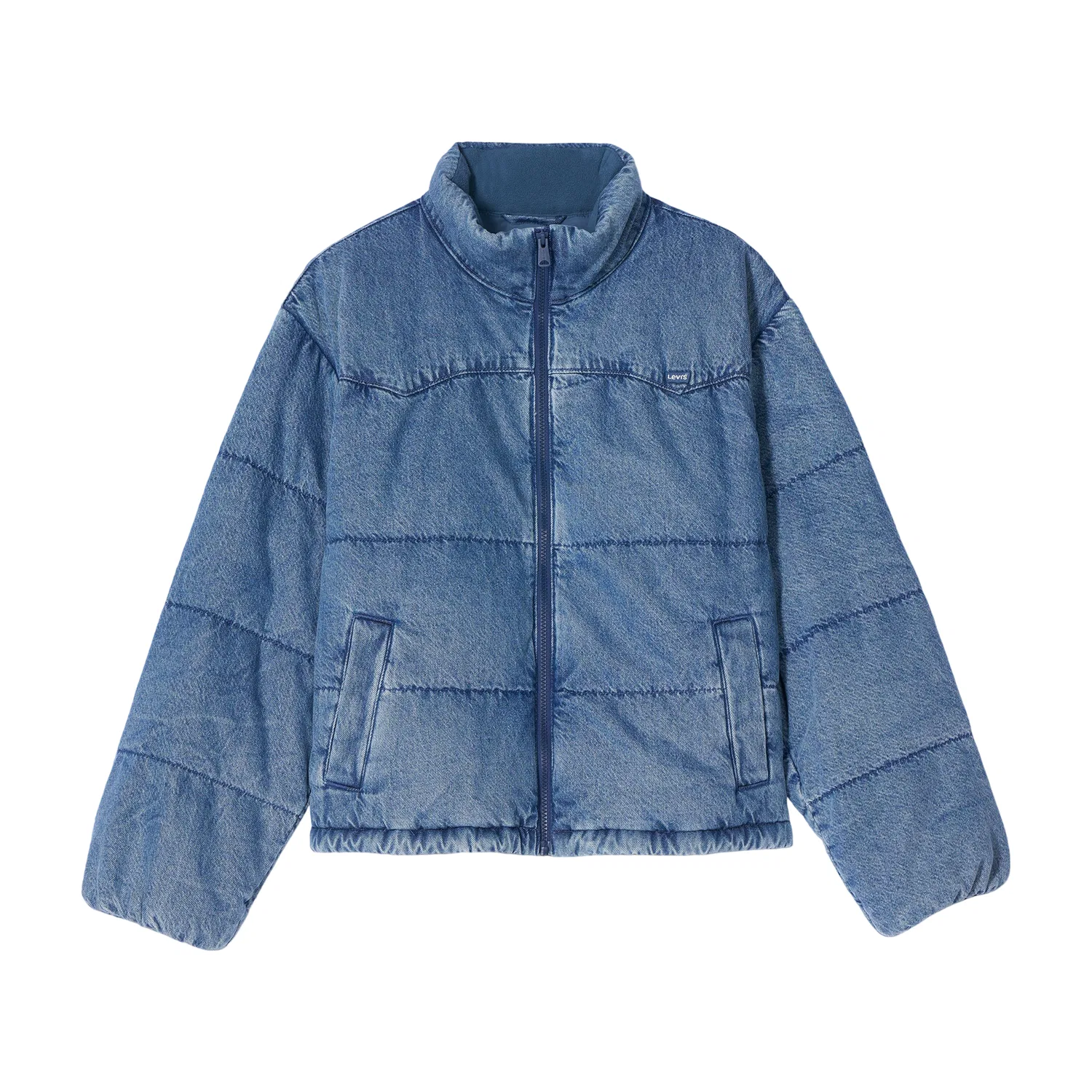 Женская куртка пуховик с воротником-стойкой Levi's, Blue