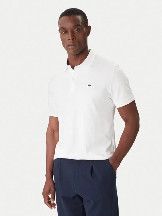 Поло Lacoste Regular Fit, мужское, однотонное, белый