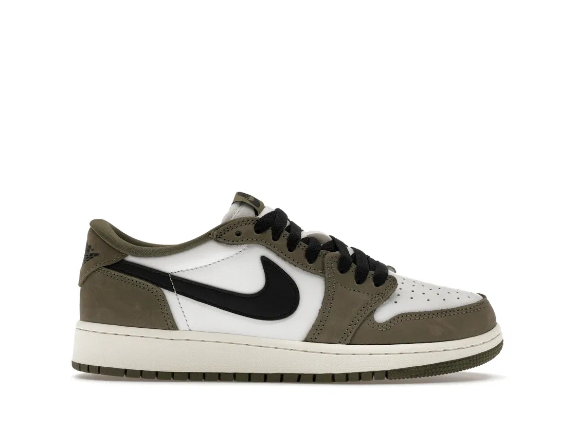 Детские кроссовки с низким силуэтом Jordan 1 Retro Low OG Medium Olive, Medium Olive/Summit White/Sail/Black