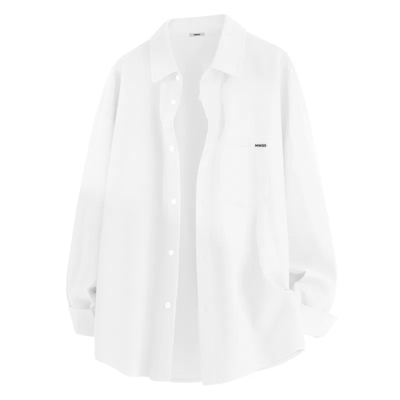 Детская рубашка утепленная с воротником MINISO, Black — фото 4