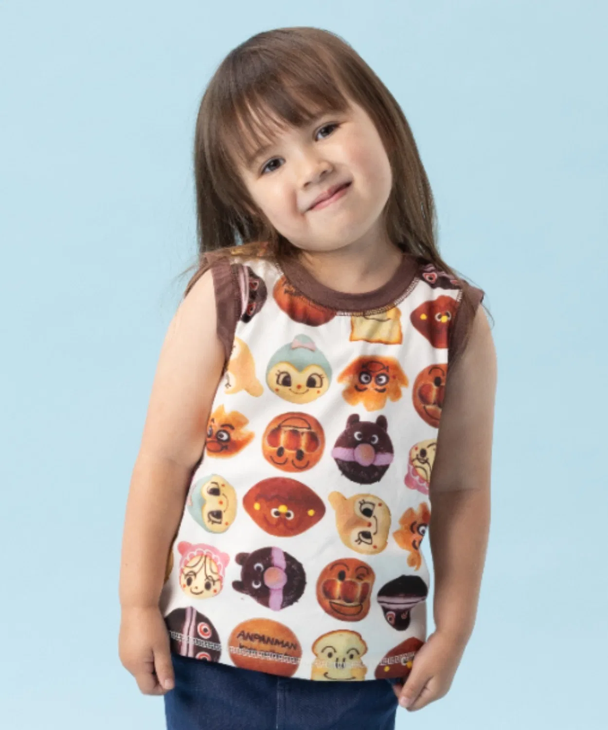 Детский танк-топ с принтом хлеба ANPANMAN KIDS COLLECTION, Off White