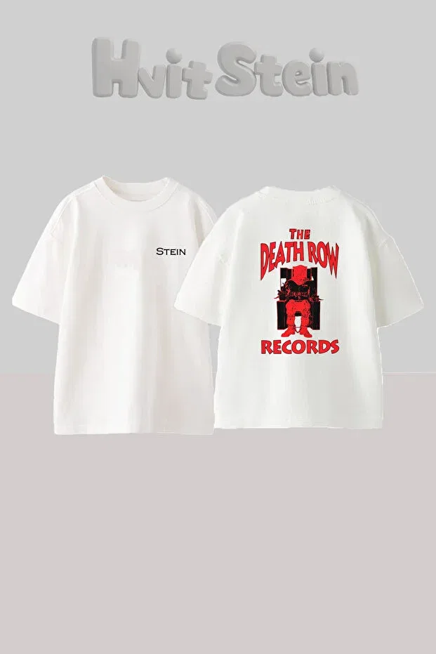 Детская футболка с принтом Death Row Records Design Hvit Stein, White
