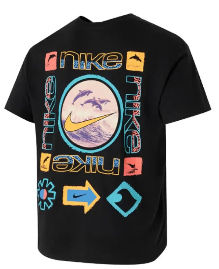 Футболка черная Nike, черный — фото 2
