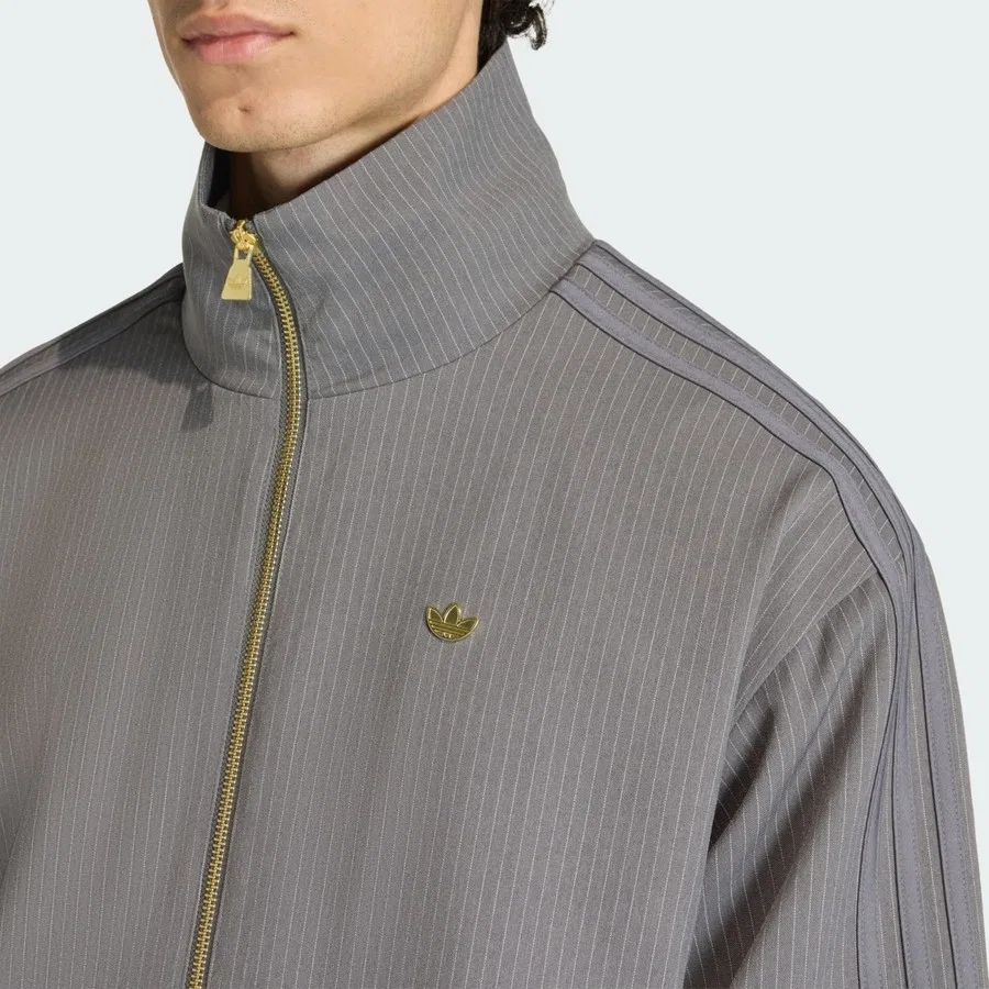 Спортивная кофта с молнией Firebird Loose Pinstripes adidas, Серый — фото 4
