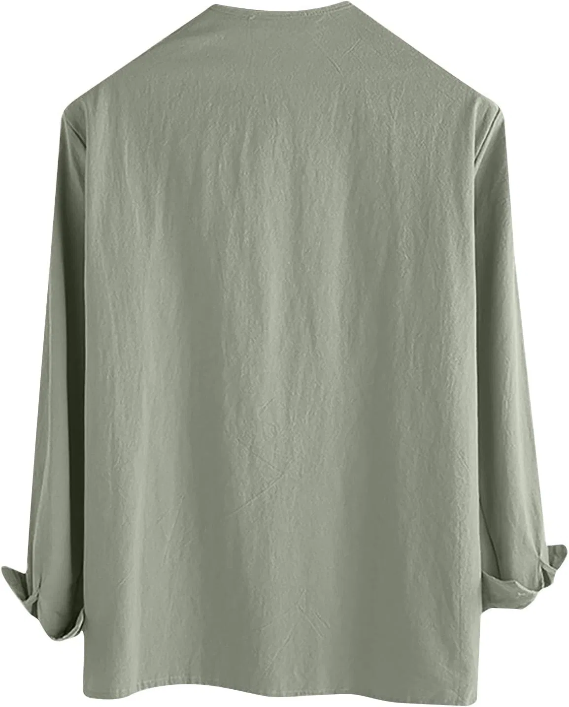 Мужская футболка с V-образным вырезом ретро Western Lace-Up, Army Green — фото 3