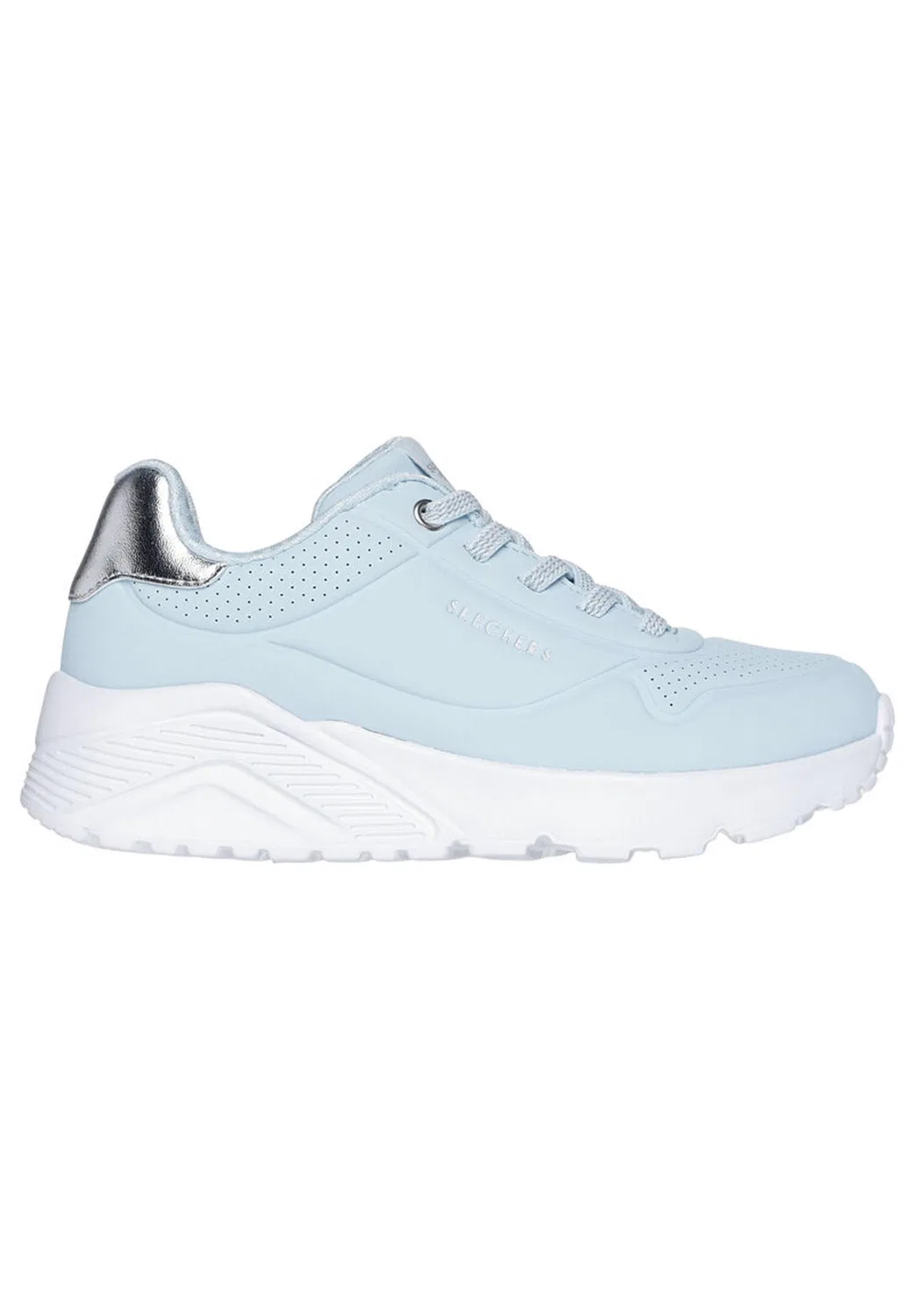 Детские кроссовки с металлическим покрытием UNO LITE METTALIC MODE Skechers, Цвет BLAU — фото 2