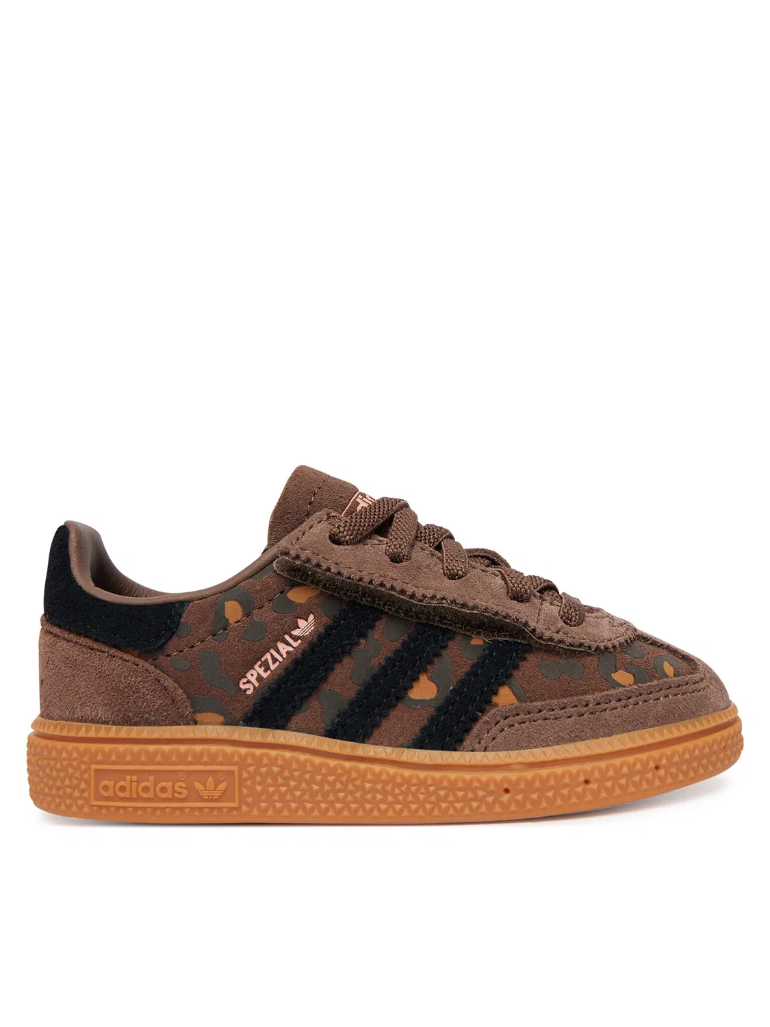 Кроссовки для девочки Handball Spezial Comfort Closure Elastic Lace Adidas, коричневый