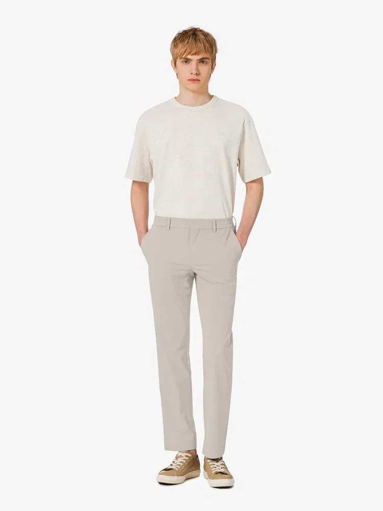Брюки-слим из полиэстера LACOSTE, Beige — фото 4