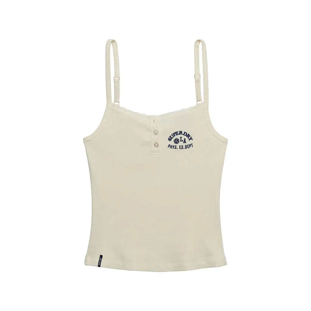 Футболка без рукавов Athletic Embroider Button Superdry, белый — фото 3
