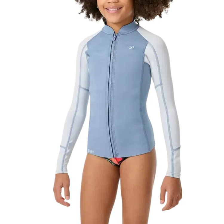Детская спортивная футболка с принтом Moderate DECATHLON, Light Indigo/Light Jade