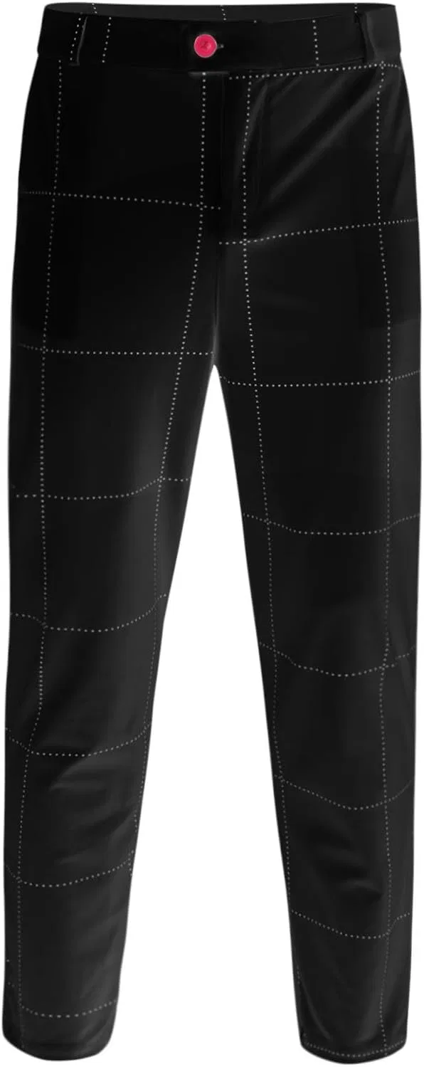 Мужские спортивные брюки с принтом, Large Plaid Striped Casual Pants, чёрный