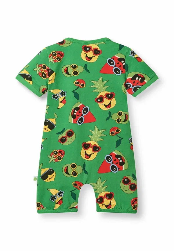 Комбинезон с фруктовым принтом Kortærmet med frugt - jumpsuit Smafolk, green, зеленый — фото 3