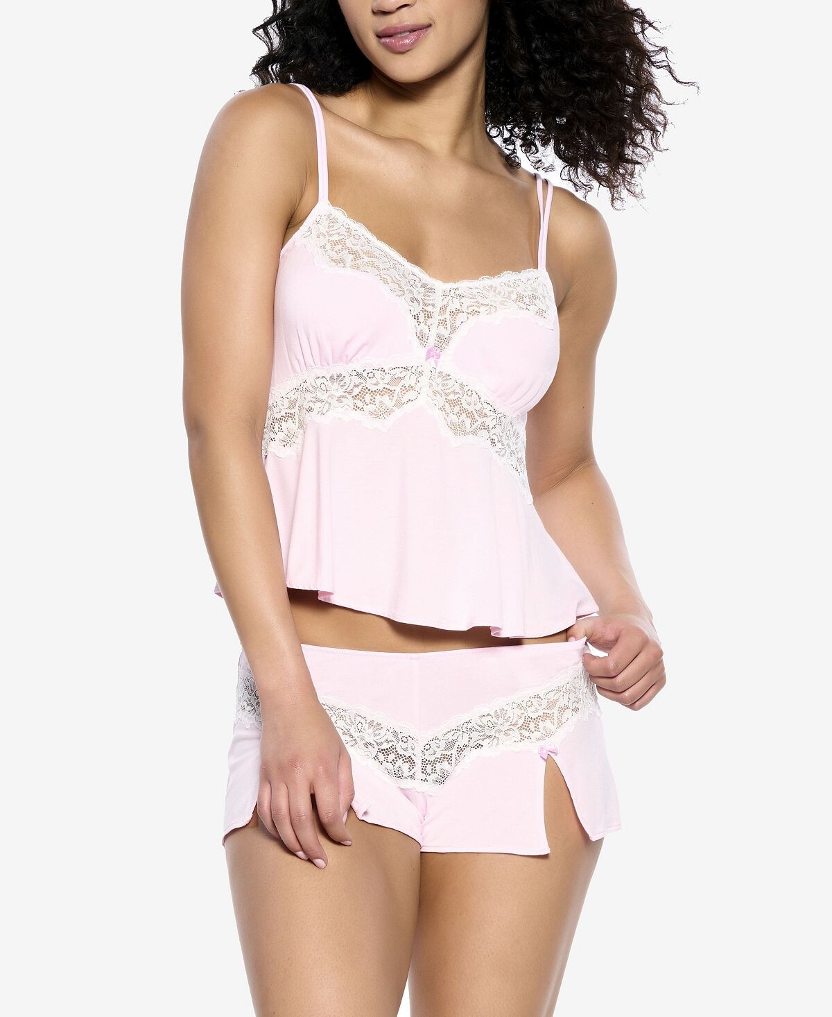 

Женский пижамный комплект myrna из модала и кружева из 2 предметов нижнего белья Jezebel