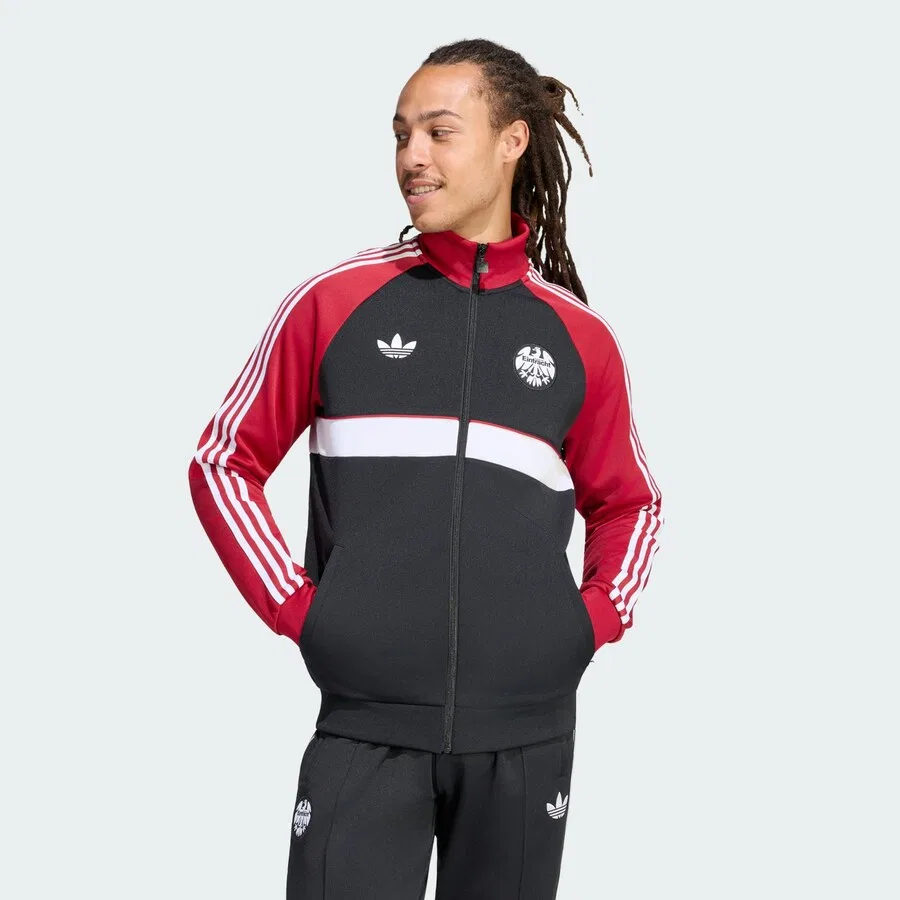 Черная тренировочная куртка ADIDAS PERFORMANCE 'Eintracht Frankfurt FC' — фото 2