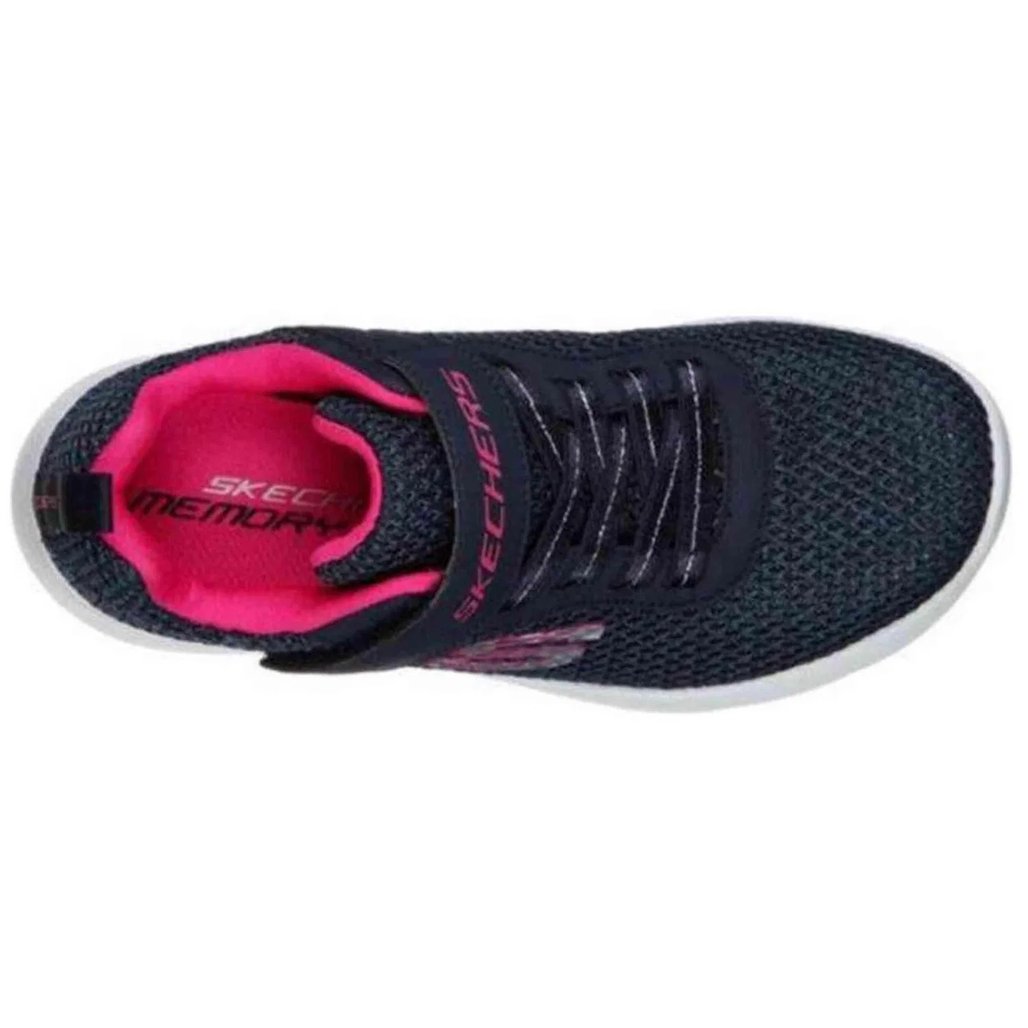 Детские кроссовки для девочек Skechers 81319L-NVHP, Blau — фото 4