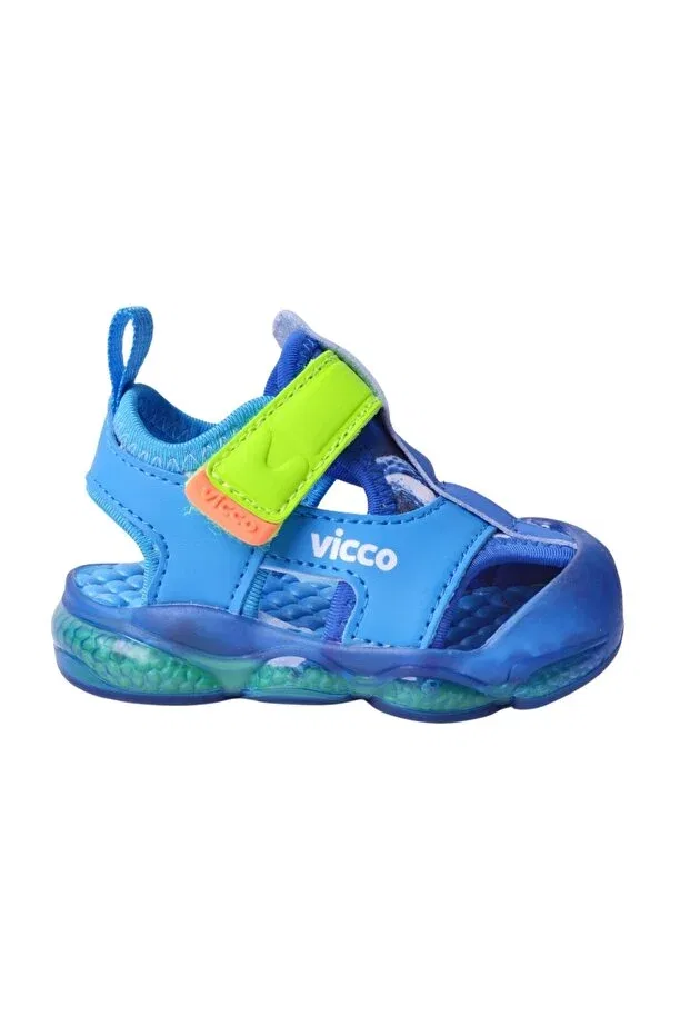 Детские сандалии для девочек с коротким каблуком Vicco, Blue
