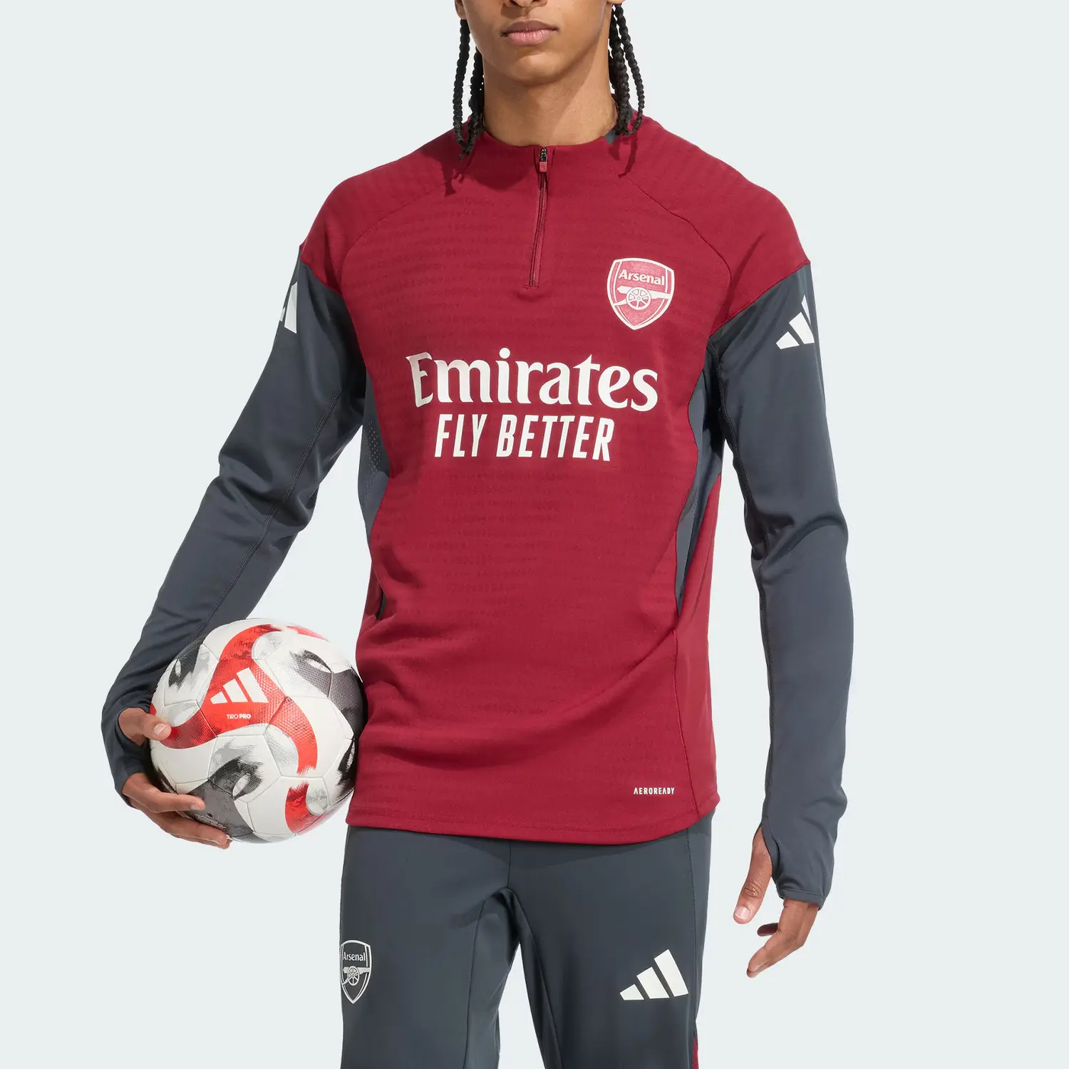 Футболка Arsenal TIRO 25 PRO для мужчин Adidas, красный/серый — фото 3
