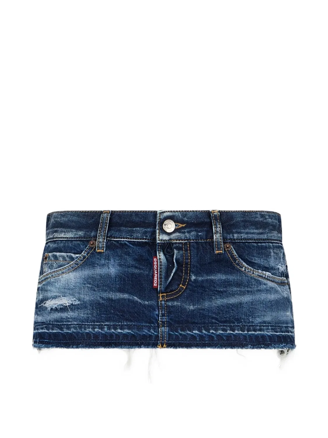 Мини-юбка с прорезями Dsquared2, синий