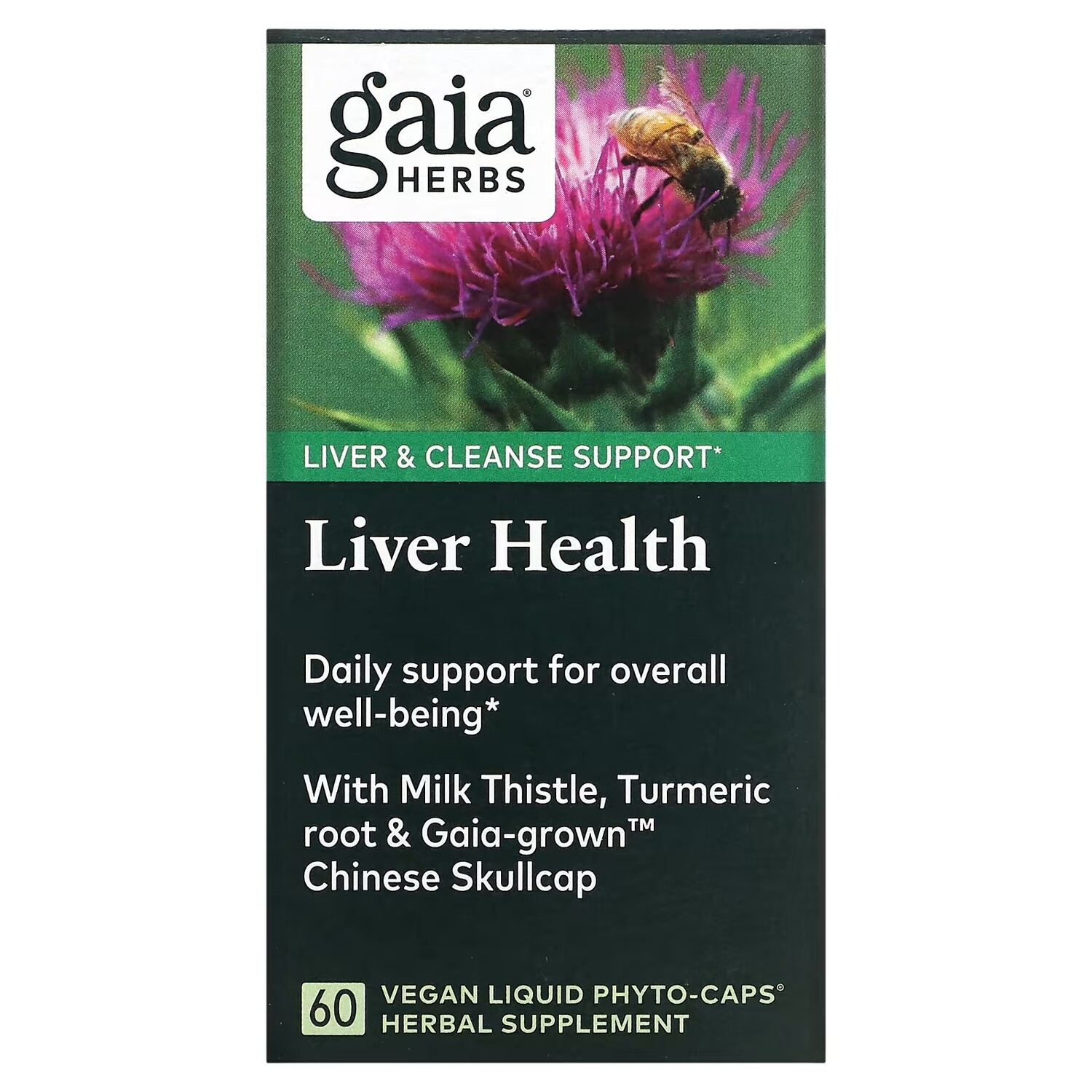 

Gaia Herbs средство для поддержания здоровья печени, 60 веганских капсул