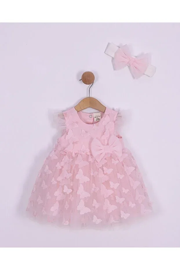 Детское платье для девочек с принтом Ahenk Baby Kids, Pink — фото 2