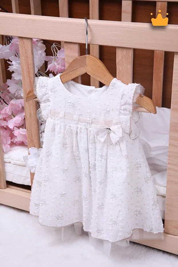 Детское платье для девочек с принтом Holiday Flower Patterned Babydola, Brown