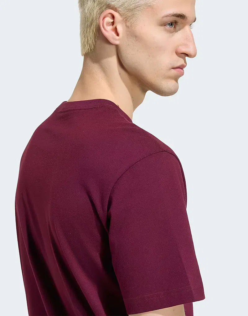 Футболка Adidas Originals essentials с логотипом, бордовый — фото 4