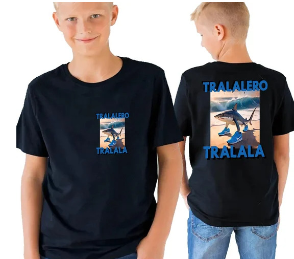 

Забавная футболка Trallalero Tralala размер 128, черный