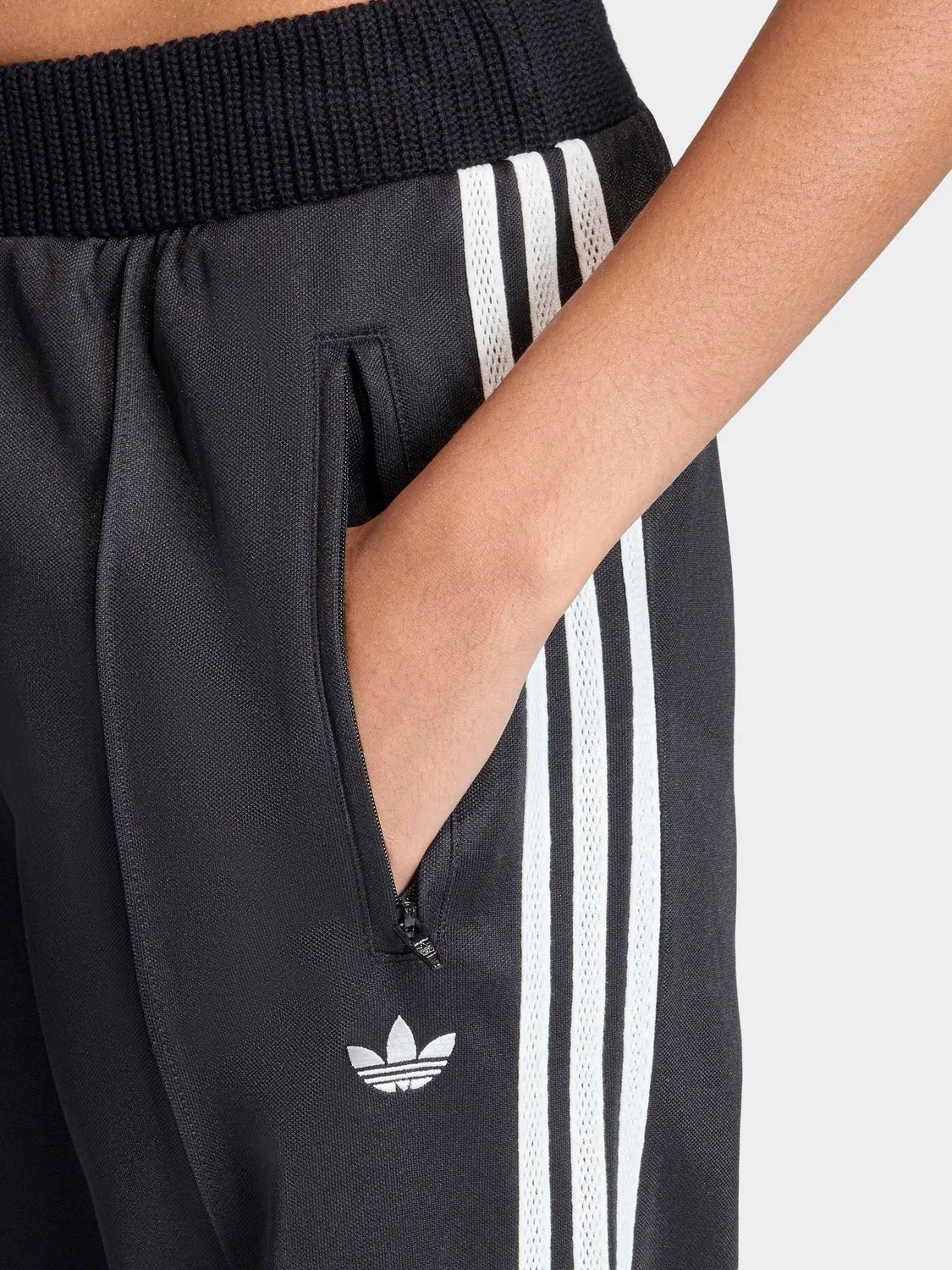 Спортивные штаны Firebird с вязаными кружевными деталями adidas originals, черный — фото 4