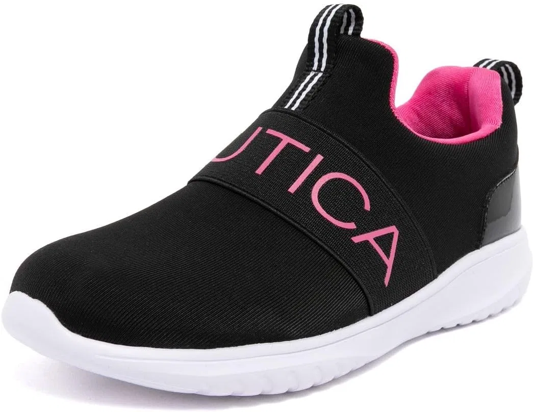 Детские кроссовки для девочек без шнуровки Nautica, Black