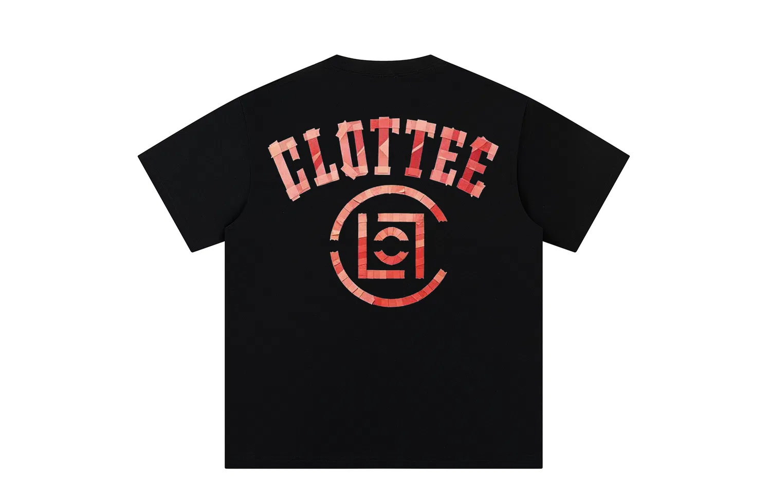 Детская футболка с принтом Straight Fit CLOT, Black (Red Embroidery) Digital Yellow Pattern — фото 3