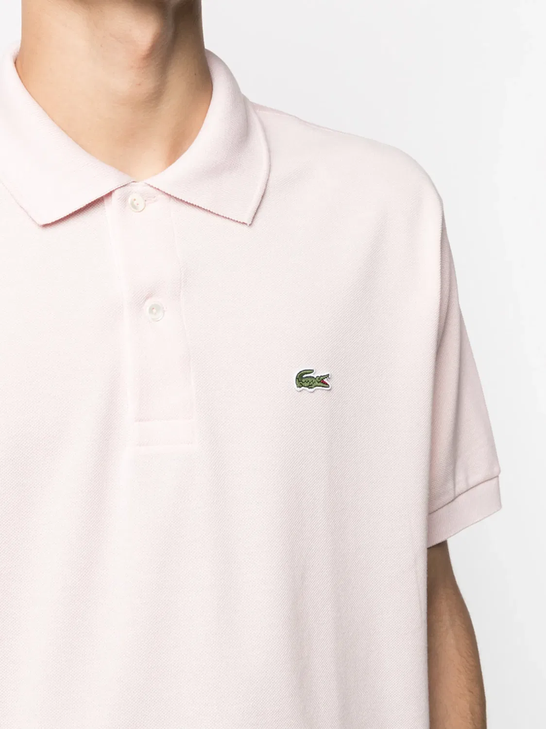 Поло с вышитым логотипом Lacoste, светло-розовый — фото 2