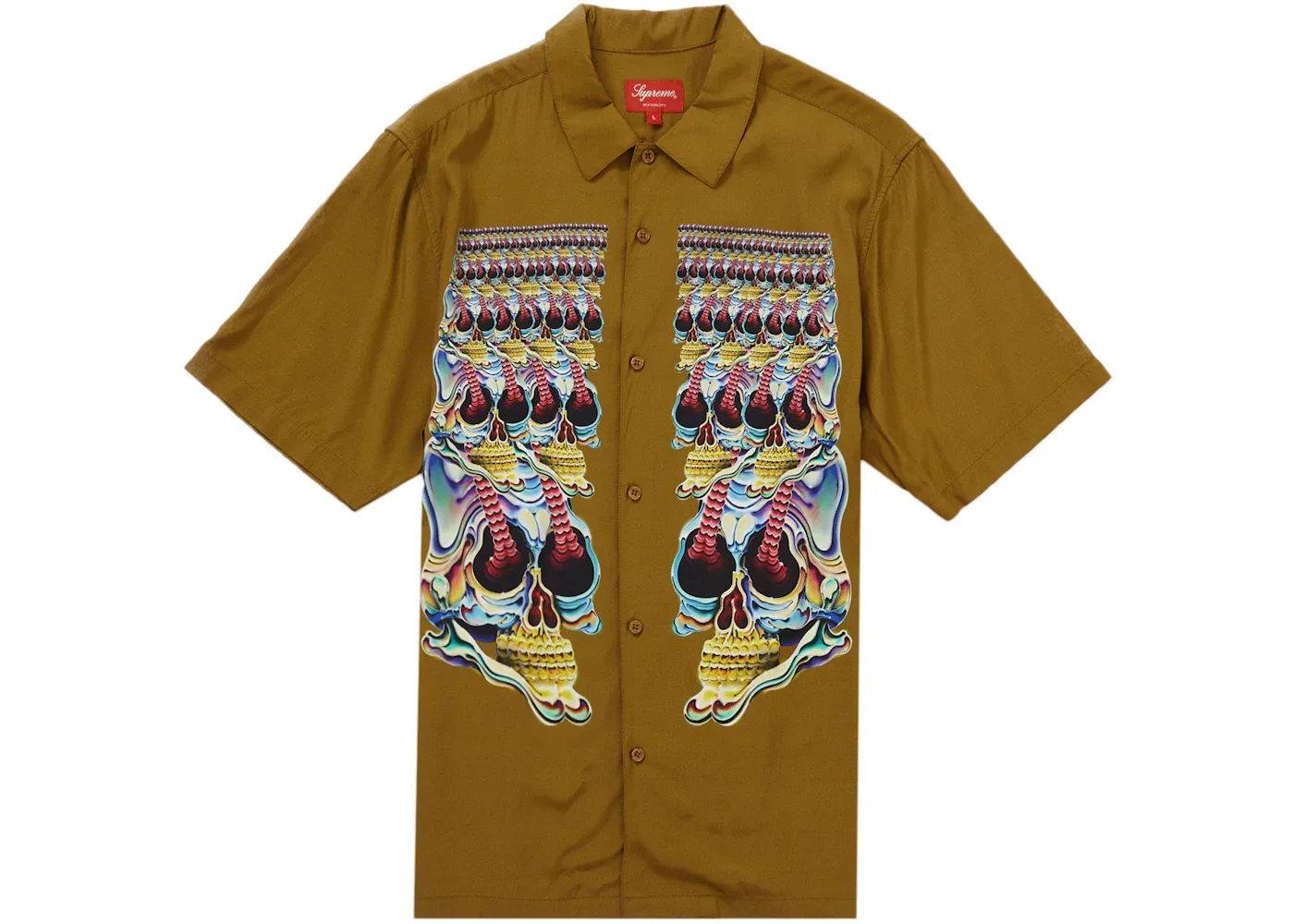 Мужская футболка с принтом Supreme Skulls S/S, Light Brown