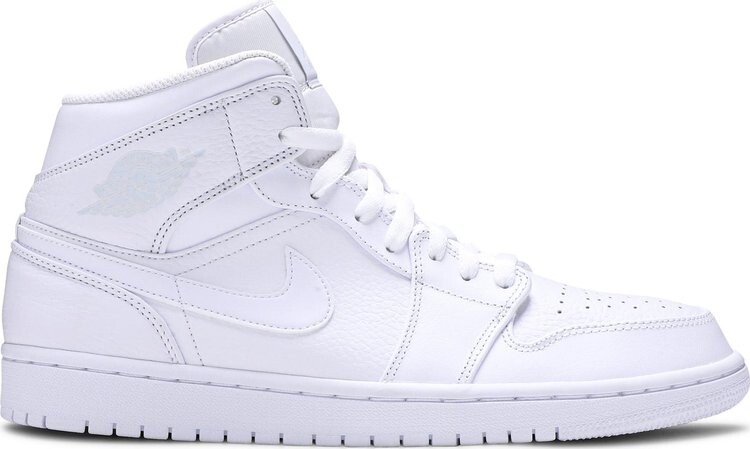 

Кроссовки Air Jordan 1 Mid Triple White, белый, Белый;серый, Кроссовки Air Jordan 1 Mid Triple White, белый