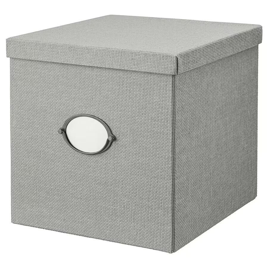 

Коробка с крышкой Ikea Kvarnvik 32x35, серый